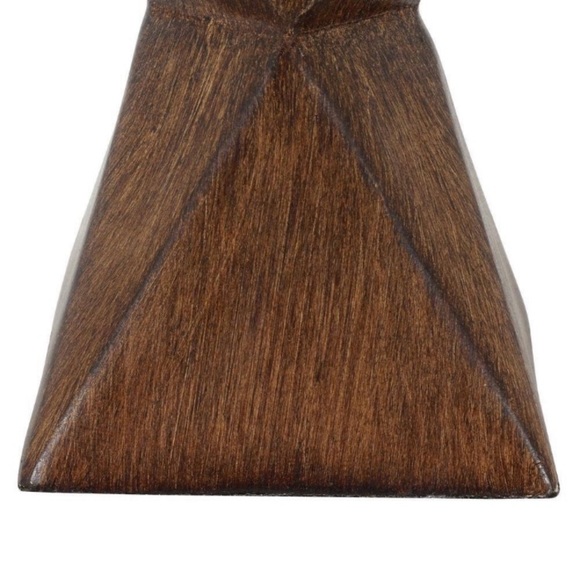 Rustic Bohemian Lamp Geometric Base with Linen Shade NWT Bedside Lamp - Picture 8 of 15